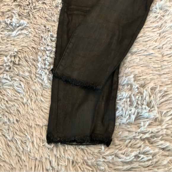 DL1961 Women’s 29 Haven Coated Asphalt High Rise Legging  Black Jean Witchy - Picture 5 of 16